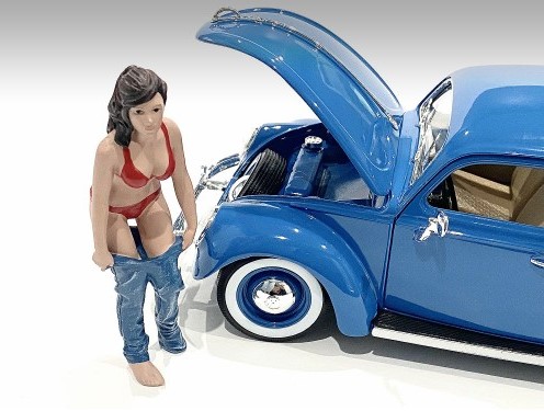American Diorama, Art. Nr. 76414, Gina, Strand Mdchen Gina, roter Bikini, Jeans ausgezogen, Neuheit 2022