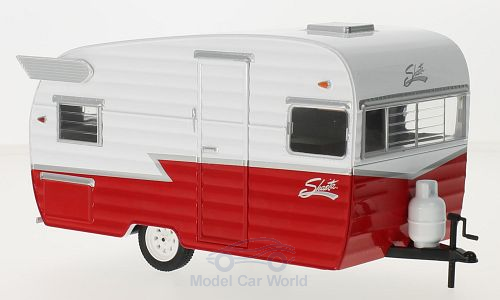 Wohnwagen Shasta Airflyte, weiss/rot 1961 von Greenlight - erhltlich bei ModellCarWorld