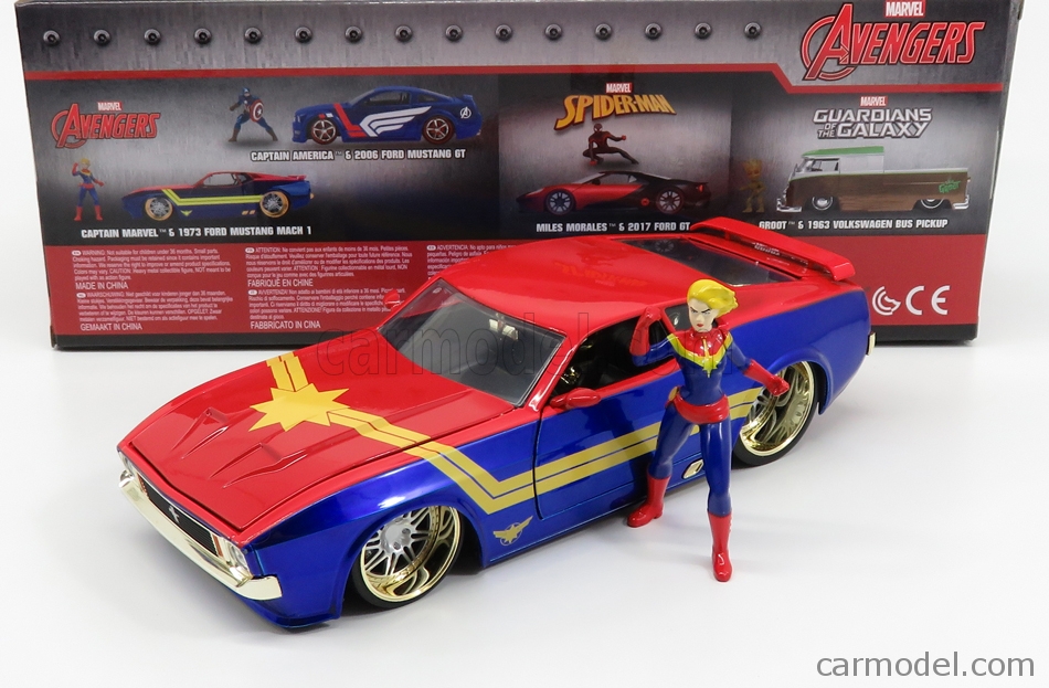 Ford Mustang Mach I - USA - aus dem Jahre 1973 mit Captain Marvel Figur - Film aus 2019