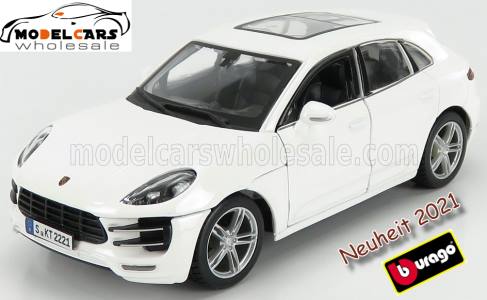 Neuheit 2021 von bburago - Porsche SUV Macan in wei