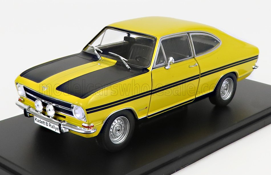 Edicola, 1:24, Mastab 1:24, Modellauto, Opel Kadett B Rallye, wei, schwarz, die-cast, Hachette-Opel-Kollektion