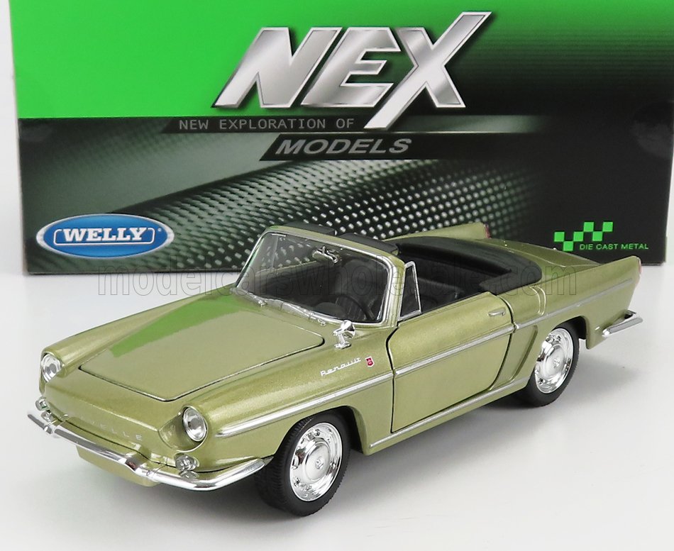 Welly, NEX, Renault, Caravelle, Cabriolet, open, 1959, hellgrn metallic