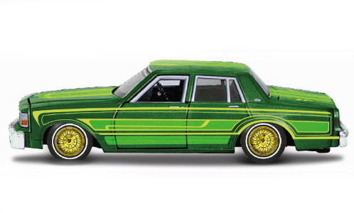 Maisto Nr. 247294, Chevrolet Caprice Low Rider, metallic-grn/Dekor, 1987