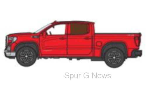 Motor Max, Spur G News, Spur G Magazin, GMC, GMC Sierra 1500 SLT, rot, red, Crew Cab,  Baujahr 2019, Epoche VI, MOM79361red