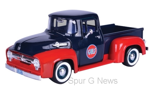 Ford F-100 Pick Up, dunkelblau/rot, Gulf, 1956