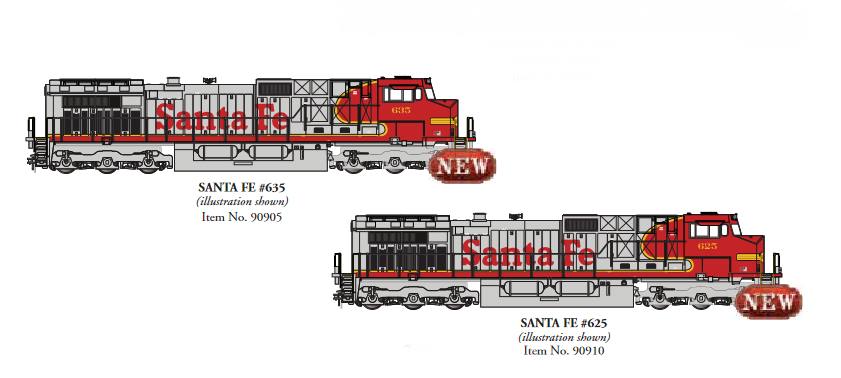 Bachmann Art.Nr. 90905, Bachmann Art. Nr. 90910, GE Dash 9 der Santa Fe#635, GE Dash 9 der Santa Fe #625