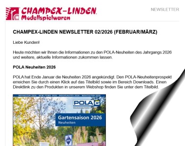 Newsletter 02/2026 Februar/M�rz von Champex-Linden.