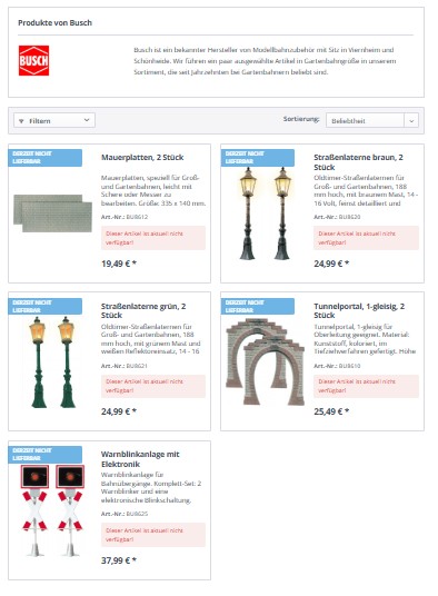 Über den Klick auf das Bild oder den nachfolgenden Link kommen Sie direkt zu den Busch Produkten in unserem Webshop.