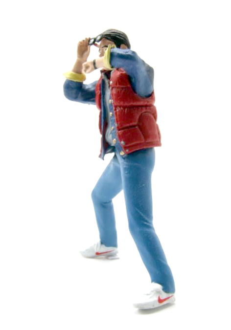 Hier nun aus Back to the future den Marty McFly. Diese Figur passt auch zu den Modellautos Delorean im Mastab 1:24. 