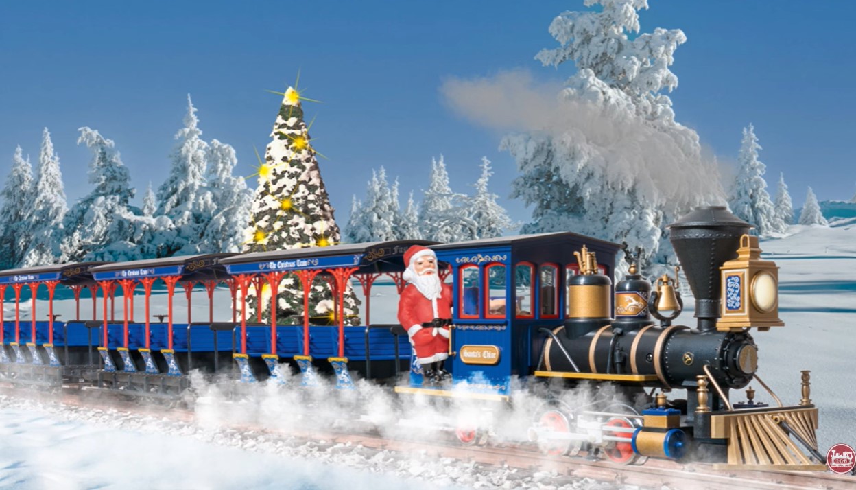 Wenn Sie auf das Bild klicken startet der Film �ber die Weihnachtslok 2025 auf dem YouTube Kanal von LGB. 