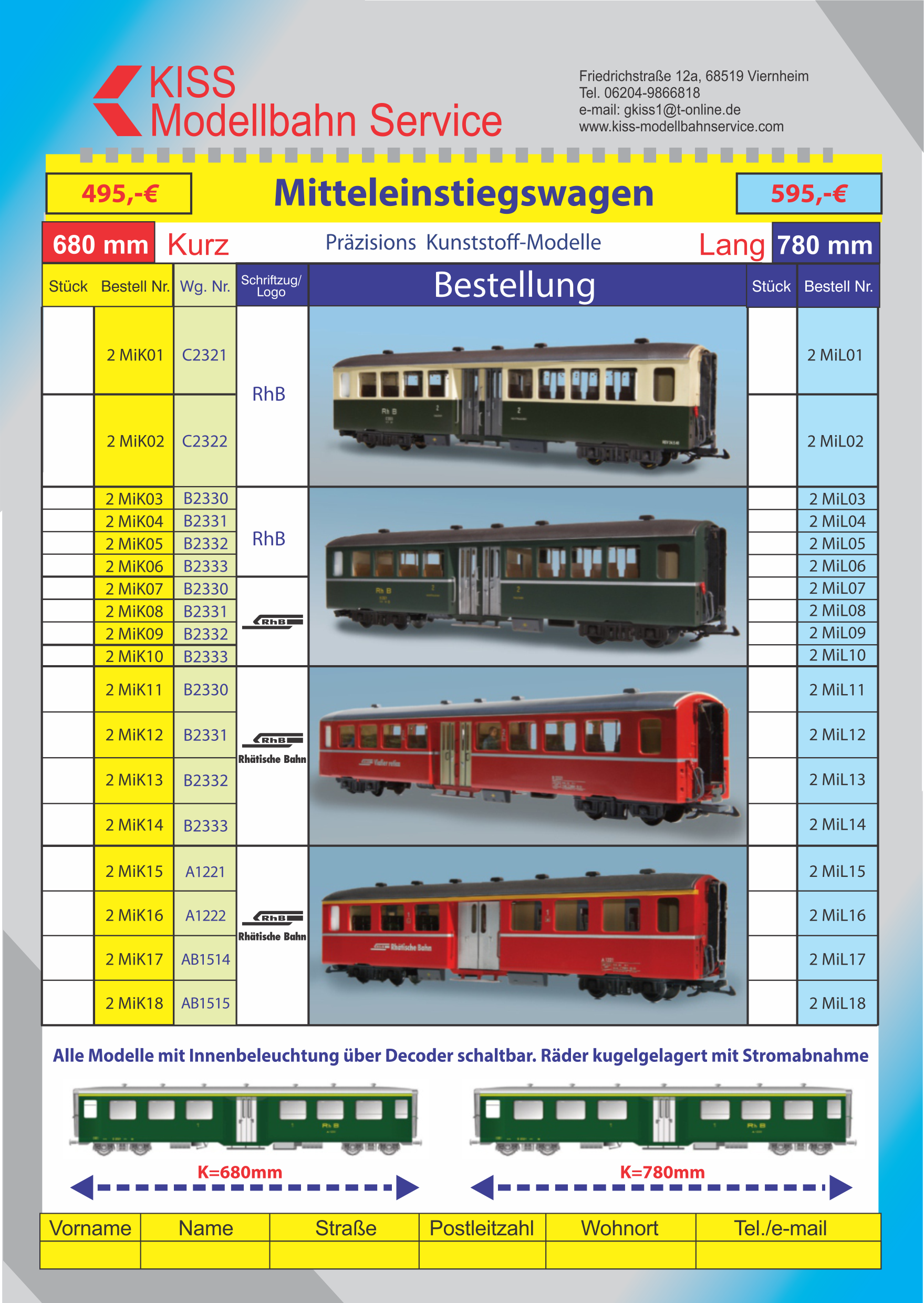 Informationen ber Mitteleinstiegswagen in kurzer und langer Version und verschiedenen Farbgebungen.. Flyer kann am Ende des Berichts heruntergeladen werden. 