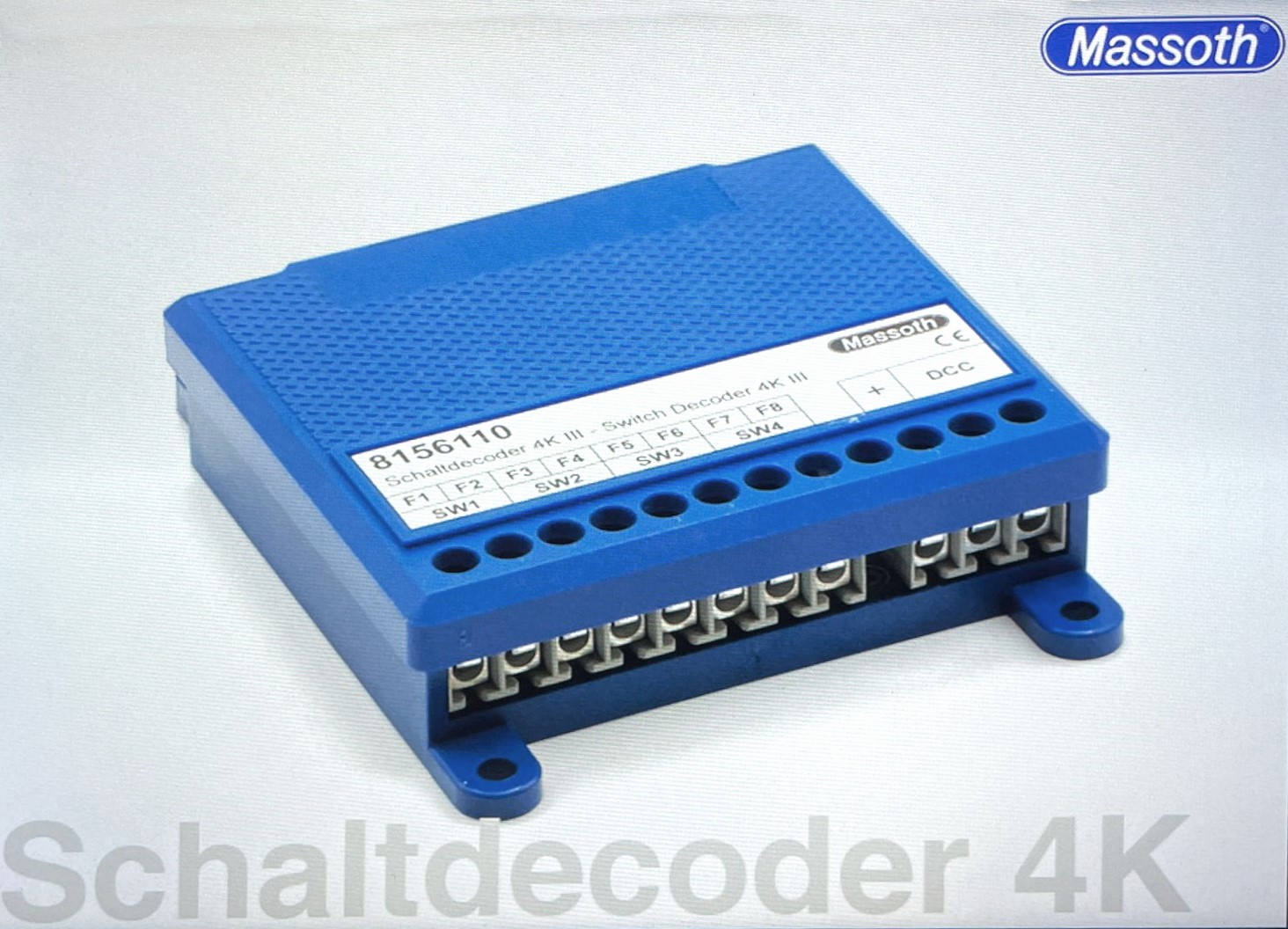 Überarbeiteter Schaltdecoder mir vier Schaltausgängen zum Steuern und Schalten handelsüblicher Motor- und Weichenantriebe. Acht geschützte Kontaktein- und Ausgänge erlauben manuelles Schalten oder z.B. den Anschluss von LEDs zum Anzeigen des Schaltzustands. BiDi-Rückmeldung bereits vorbereitet.