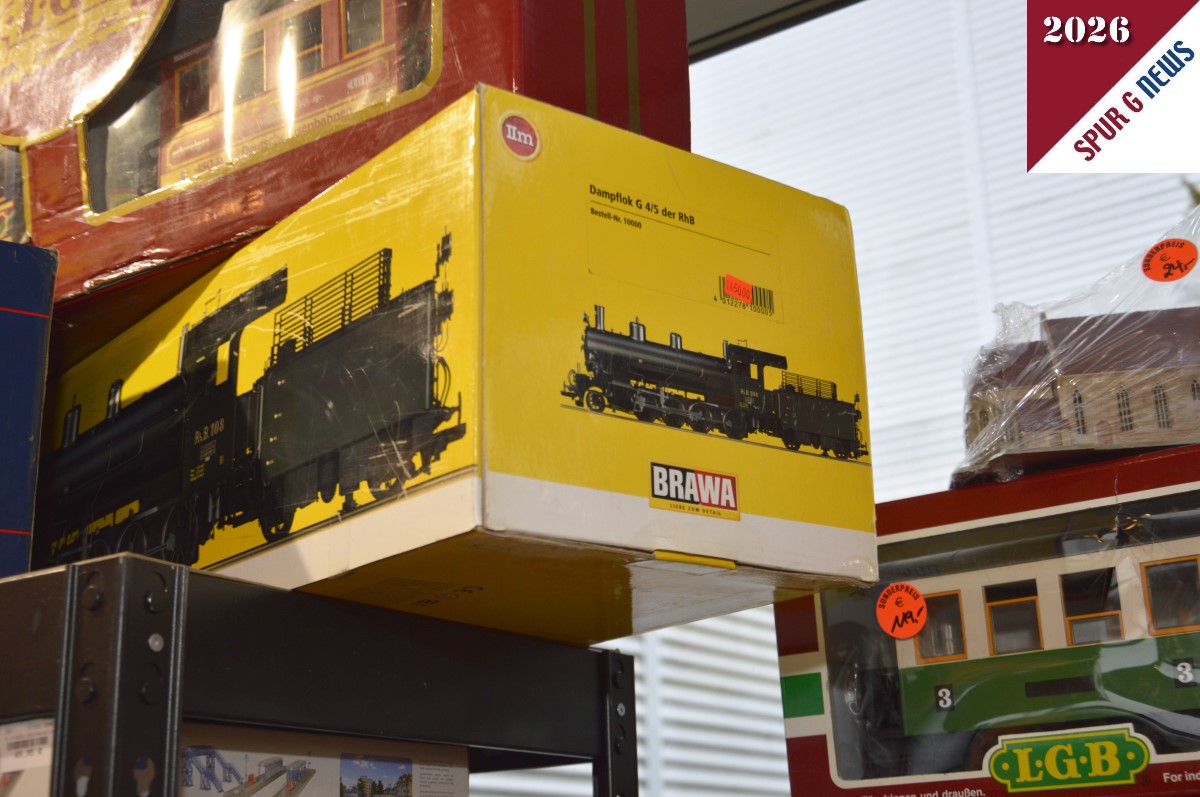 Sogar die Dampflok der RhB G 4/5 gabes als Gebrauchtmodell für 1.450 EUR zum kaufen. Gehandelt habe ich hier nicht, aber auch nicht gekauft! Das Modell kommt heuer von LGB als Neuheit auf den Markt.