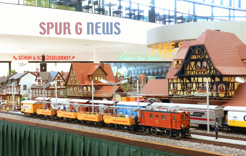 Bahnhof Meckenheim - hier eingefahren auf Gleis 3 der Oldtimer - Zug der RhB mit Panorama Aussichtswagen!