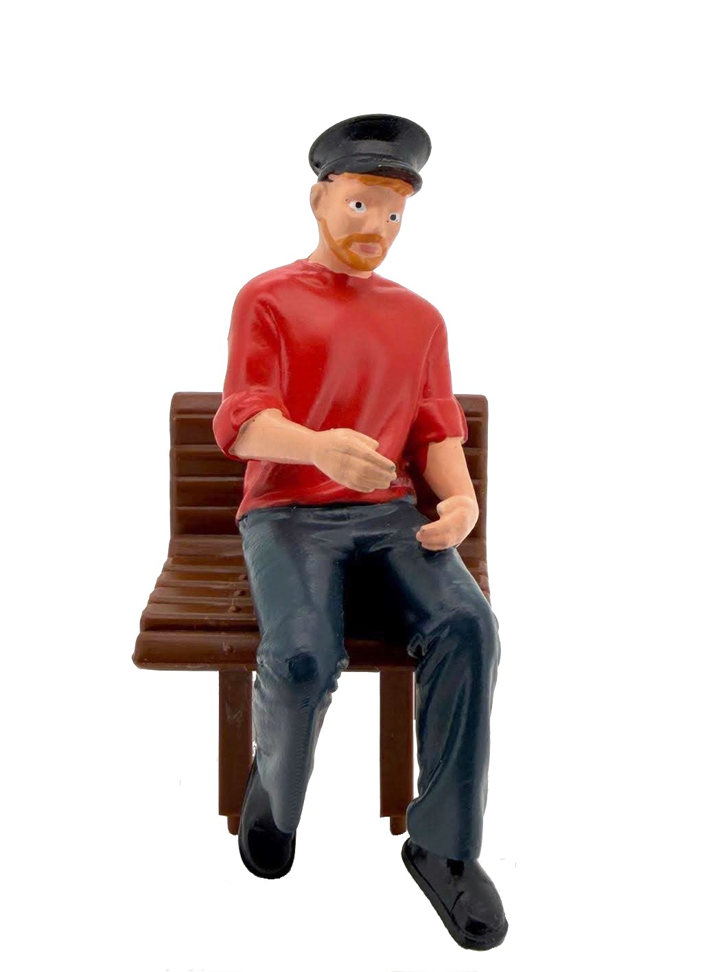 Feldbahnlokf�hrer "Marius", sitzend. 