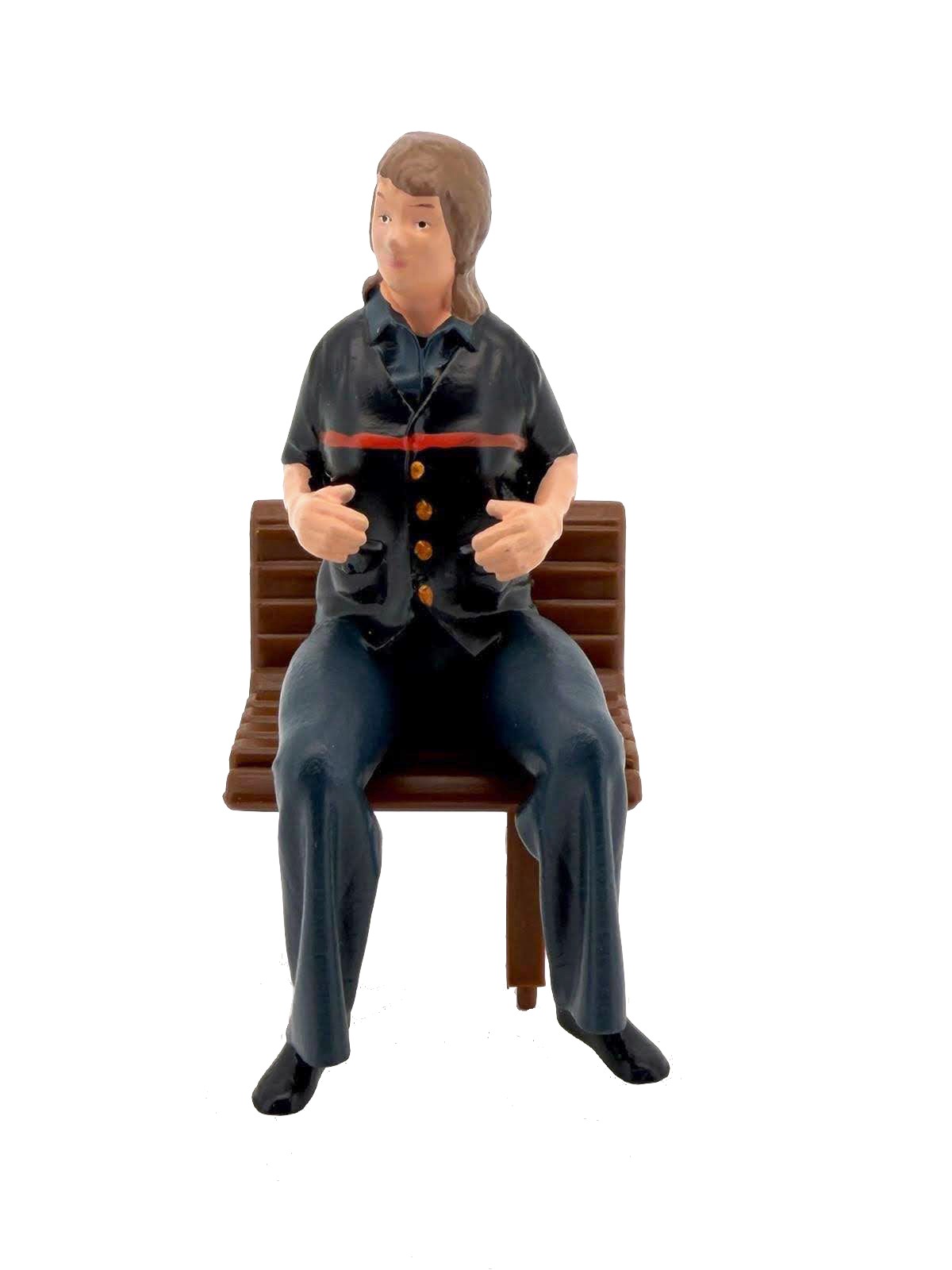 Lokf�hrerin "Nicole" sitzend, RhB. 