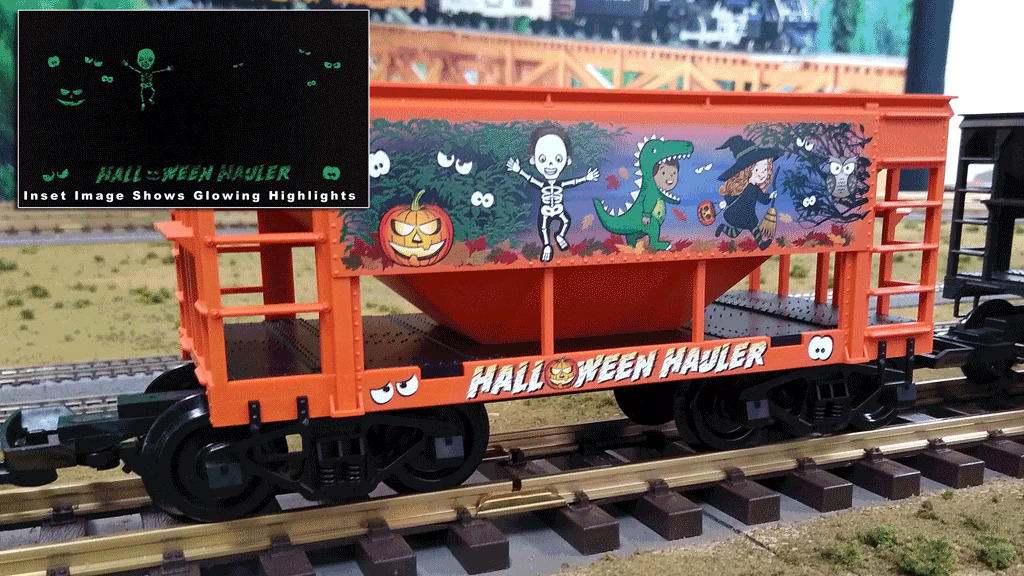Schttgutwagen - braun -  aus dem Halloween Starter Set von PIKO of America Nr. 38153