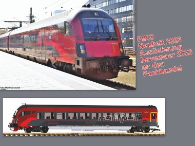 BB Railjet Steuerwagen von PIKO - Auslieferung an den Fachhandel 