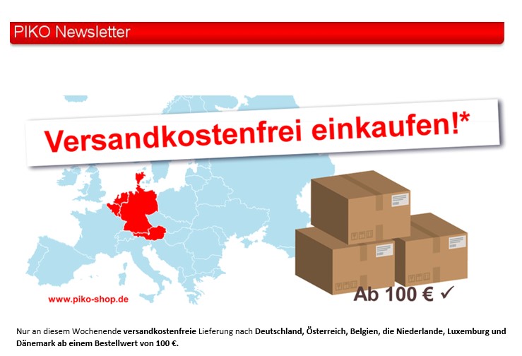 Versandkostenfrei einkaufen! * Alle Preise inkl. MwSt. | Die Aktion ist vom 03.11.2023 bis einschlielich 07.11.2023 gltig | Gltig nur ab einem Bestellwert von 100,00  und fr Auftrge mit Lieferadresse in Deutschland, sterreich, Belgien, Niederlande, Luxemburg und Dnemark | alle anderen Lnder zahlen Versandkosten, wie im Bestellprozess angegeben | Ebenfalls gltig fr die Bestellung von individuellen Modellen!