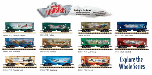 Nun gibt es 11 verschiedene Schttgutwagen aus der Serie "Warbirds" von PIKO. 