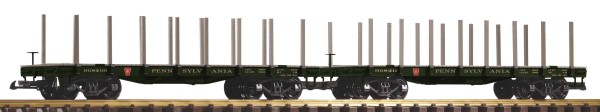 G 2er Set Rungenwagen PRR - Pennsylvania Railroad - Nr. 908209 und Nr. 908211 - Neuheit PIKO 2024 - Art. Nr. 38784