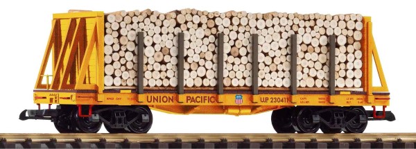 G Flachwagen mit Holzladung AT&SF - Atchinson, Topeka & Santa Fe, Neuheit 2024 von PIKO, Art. Nr. 38786