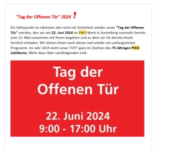 75 Jahre PIKO - Jubilum - Tag der offenen Tr 2024 