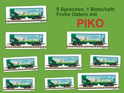 Frohe Ostern mit PIKO: 9 Sprachen, 1 Botschaft: