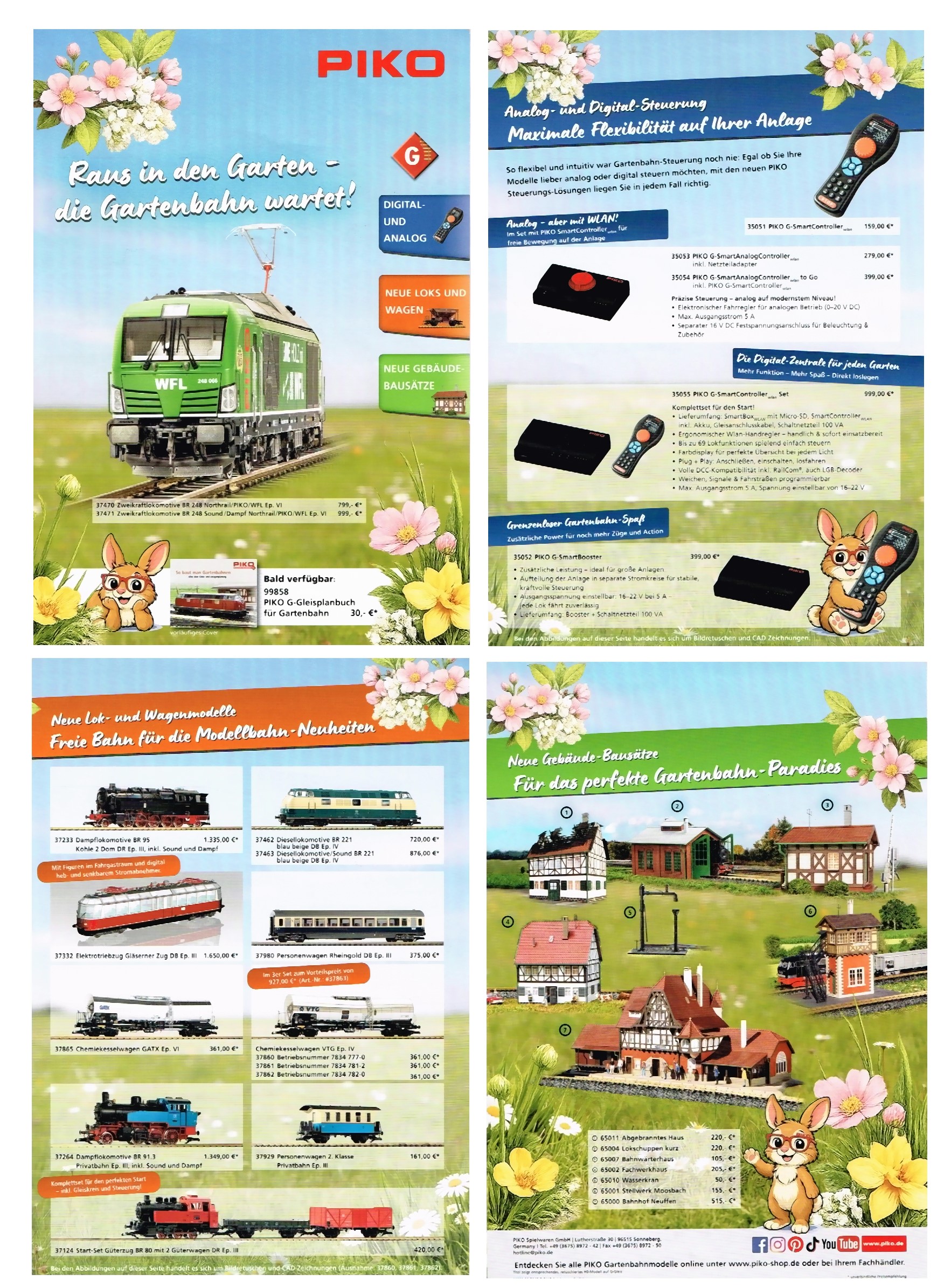 Mit dem Klick auf das Bild können Sie den 4seitigen Prospekt zur Gartenbahnsaisoneröffnung 2026 von PIKO downloaden: