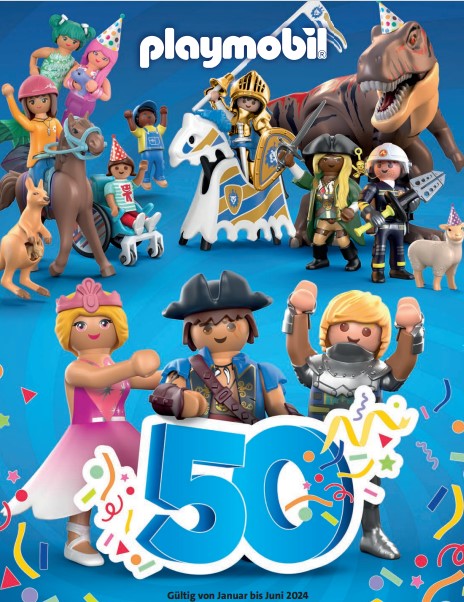 Der Onlinekatalog 2024 zum 50jhrigen Playmobil Jubilum ist mit den Neuheiten 2024 bereits versehen. Hier stehen auch die Lieferzeiten der Neuheiten. Viel Spa beim schmkern. 