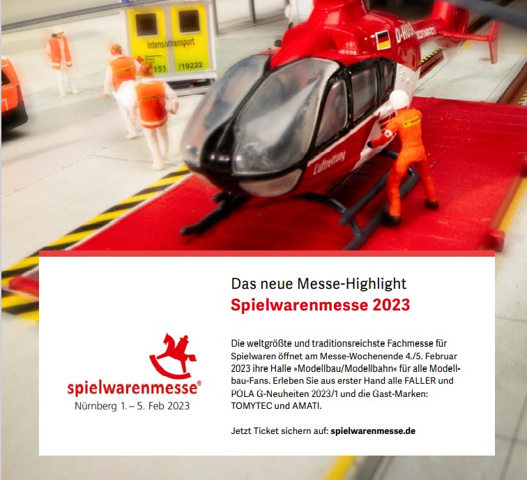 POLA / Faller - 2023 auf der Spielwarenmesse. 