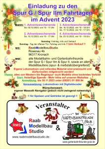 Adventfahrtage im Modellbau Studio Raab in Kronach! 