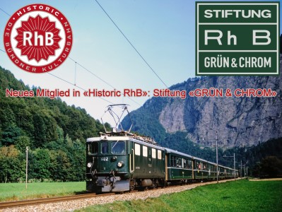 Historic RhB - neue Stiftung Rh B Grn&Chrom
