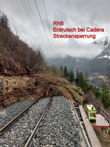 RhB: Streckensperrung unterhalb Cadera ! 