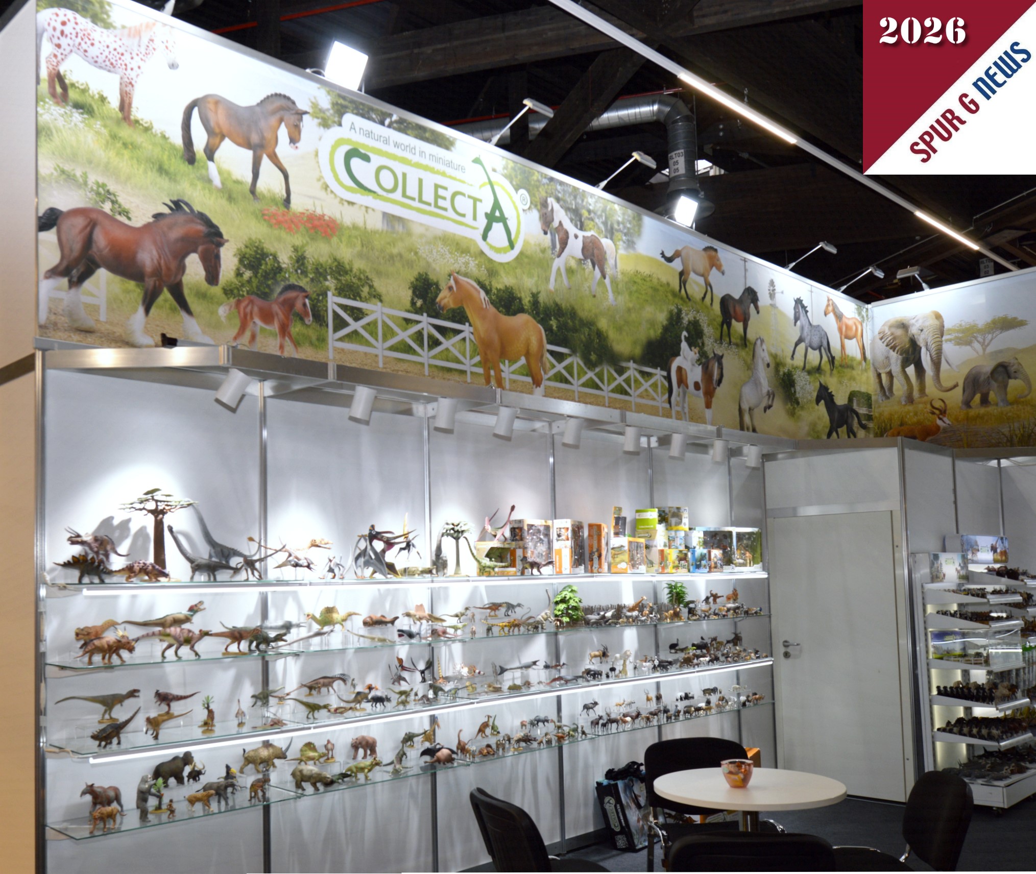 COLLECTA - Figuren im Farm-, Urzeit- und Fantasiebereich hat f�r 2026 einen kleinen Pferdestand, jedoch f�r die Gartenbahngr��e nicht geeignet. 