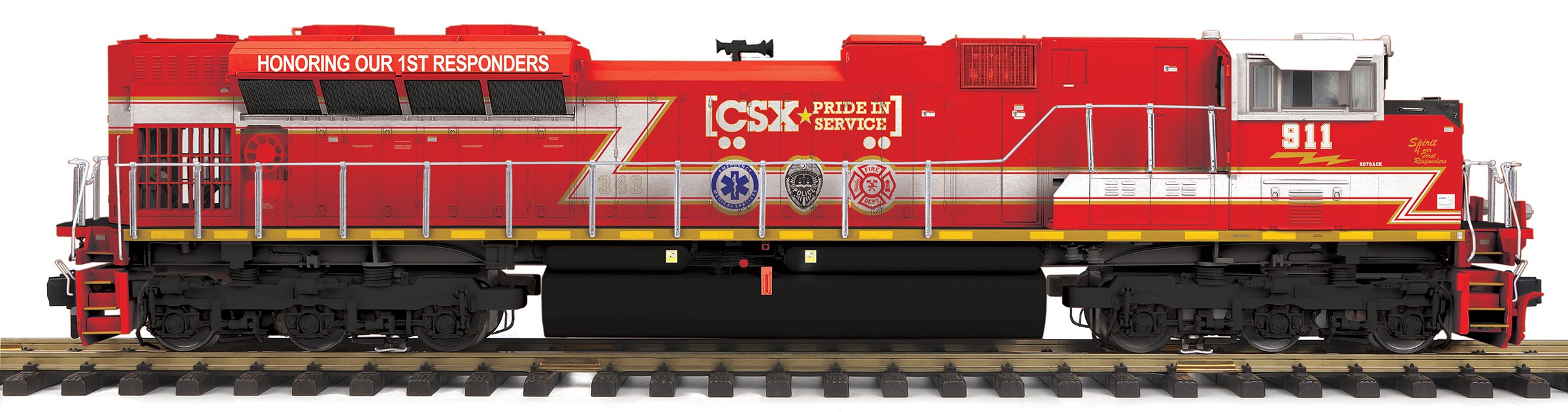 MTH SD 70 AH - Diesellok mit Proto-Sound 3.0 - CSX Zur Ehrung und Gedenken an 911. 