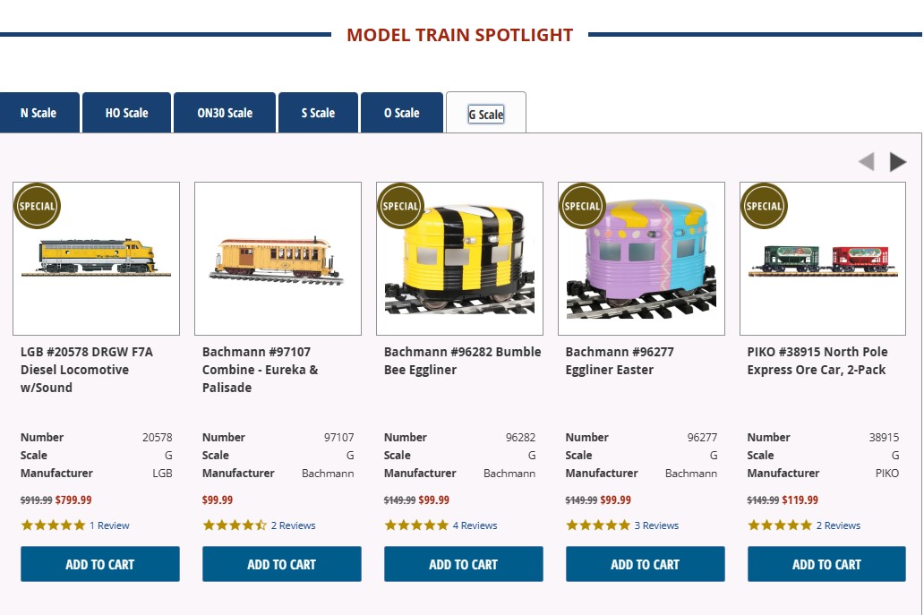 Ob LGB, Bachmann, Piko, usw. finden Sie bei Trainworld die Angebote zum Black Friday wenn Sie auf das obige Bild klicken. 